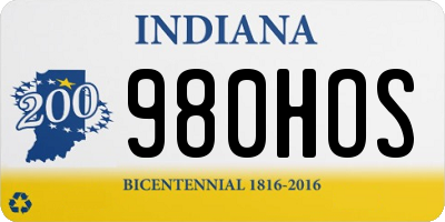 IN license plate 980HOS