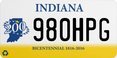 IN license plate 980HPG