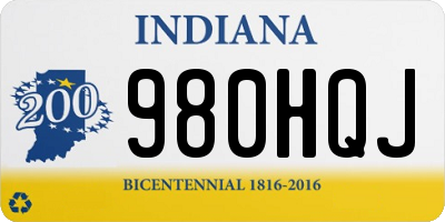 IN license plate 980HQJ