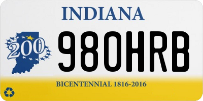 IN license plate 980HRB