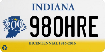 IN license plate 980HRE