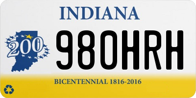 IN license plate 980HRH