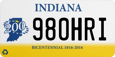 IN license plate 980HRI