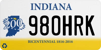 IN license plate 980HRK