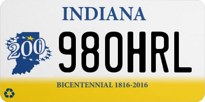 IN license plate 980HRL