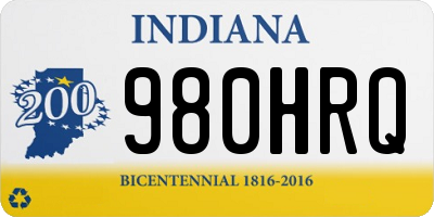 IN license plate 980HRQ