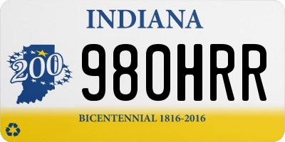 IN license plate 980HRR