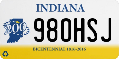 IN license plate 980HSJ