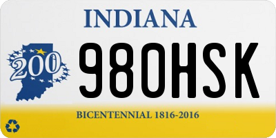 IN license plate 980HSK