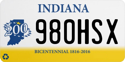 IN license plate 980HSX