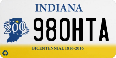 IN license plate 980HTA