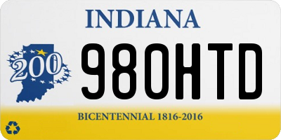 IN license plate 980HTD