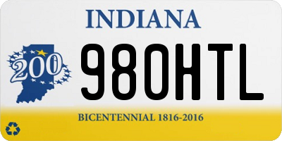 IN license plate 980HTL