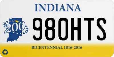 IN license plate 980HTS