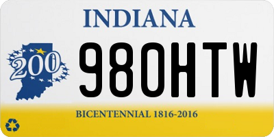 IN license plate 980HTW