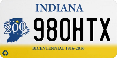 IN license plate 980HTX