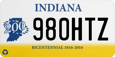 IN license plate 980HTZ