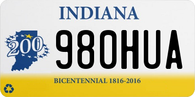 IN license plate 980HUA