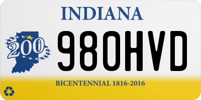 IN license plate 980HVD