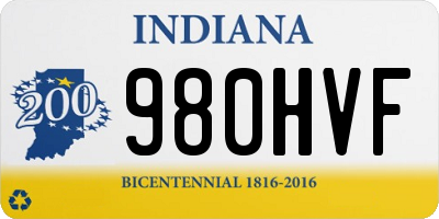 IN license plate 980HVF