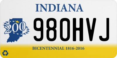 IN license plate 980HVJ