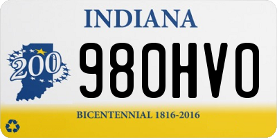 IN license plate 980HVO