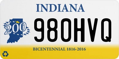 IN license plate 980HVQ