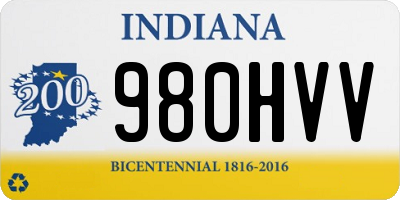 IN license plate 980HVV