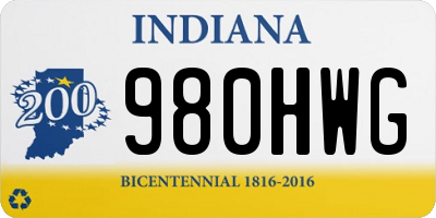 IN license plate 980HWG