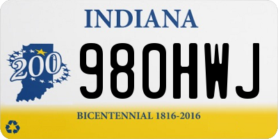IN license plate 980HWJ