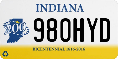 IN license plate 980HYD