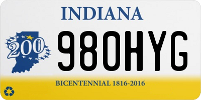 IN license plate 980HYG