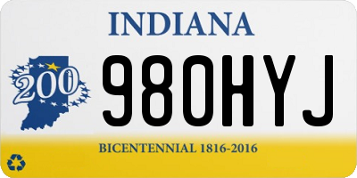 IN license plate 980HYJ