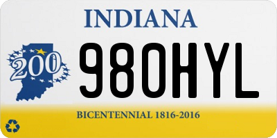 IN license plate 980HYL