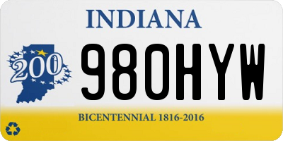 IN license plate 980HYW