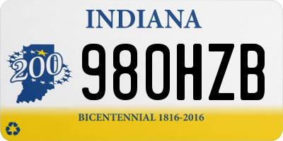 IN license plate 980HZB