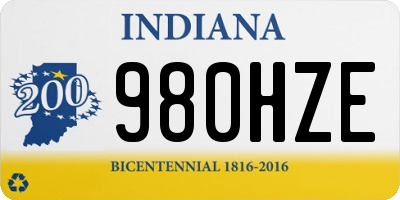 IN license plate 980HZE