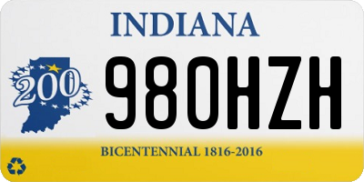 IN license plate 980HZH