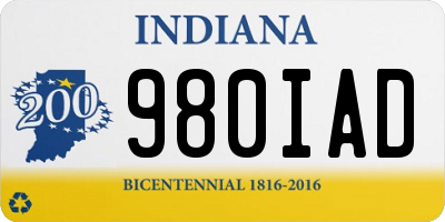 IN license plate 980IAD