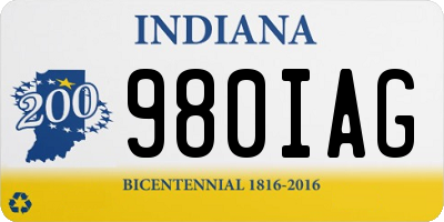 IN license plate 980IAG