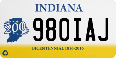 IN license plate 980IAJ