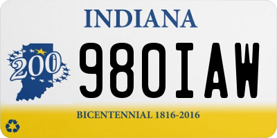 IN license plate 980IAW