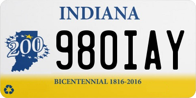 IN license plate 980IAY