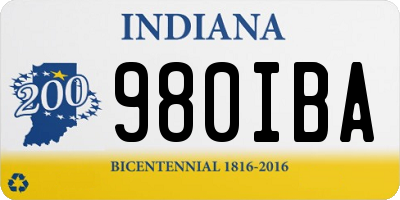 IN license plate 980IBA