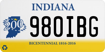IN license plate 980IBG