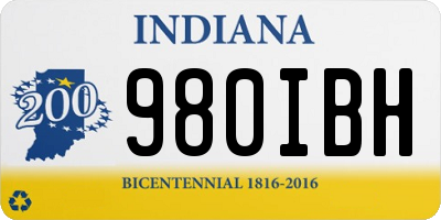 IN license plate 980IBH