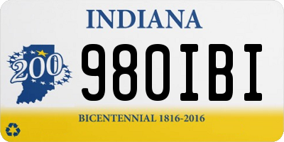 IN license plate 980IBI
