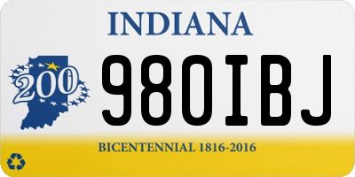 IN license plate 980IBJ