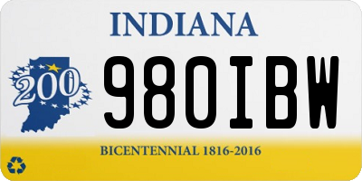 IN license plate 980IBW