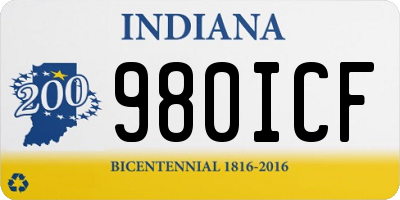 IN license plate 980ICF